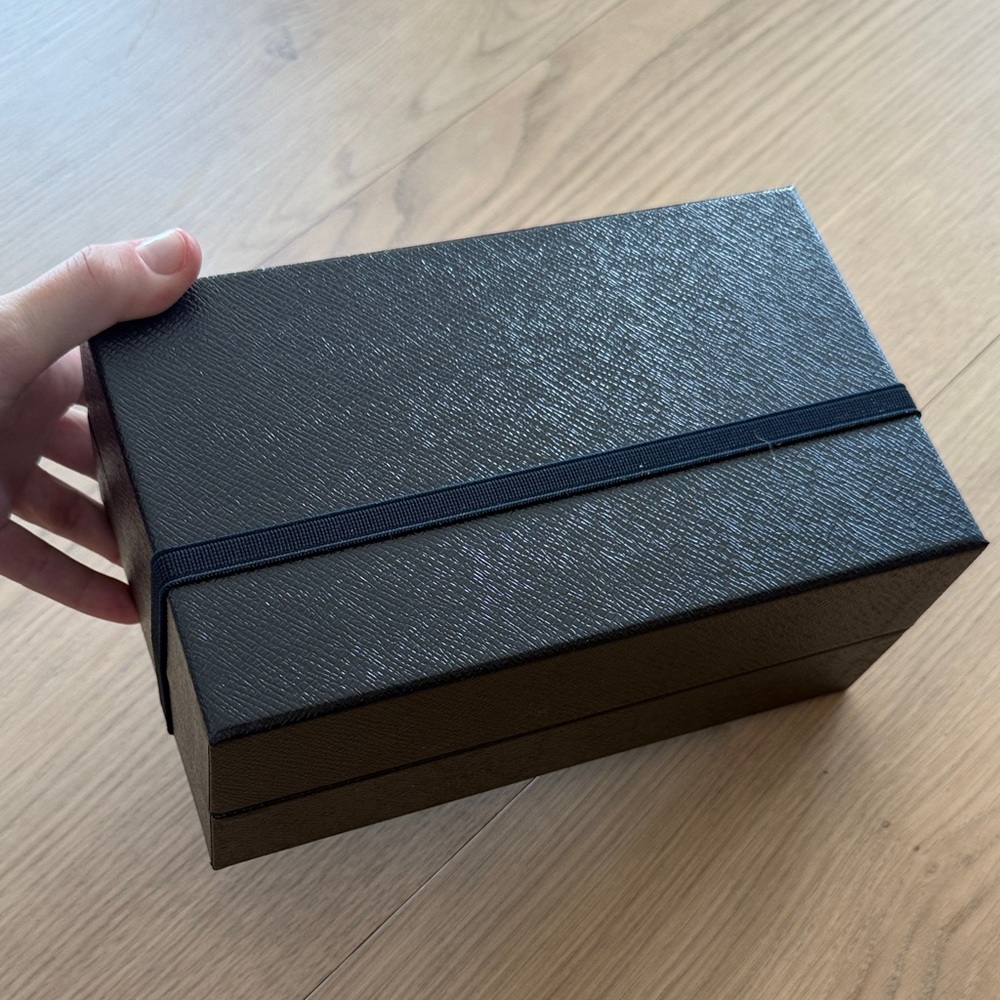 Prada Gift Box - Dark Navy with closure band and tissue paper - Picture 3 of 8